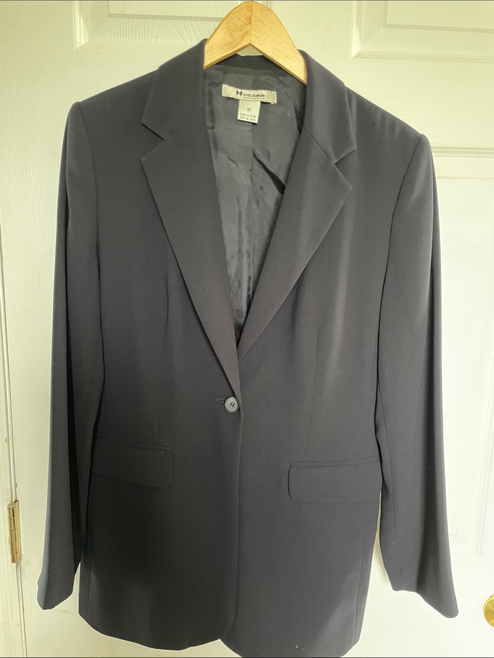 NY Collection Women's Black Single-Button Blazer